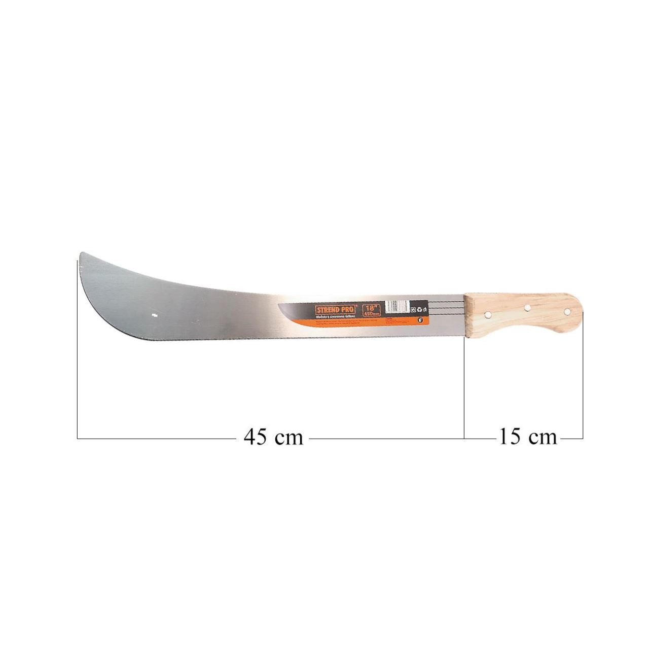 Macetă, oțel, mâner lemn, 60 cm, Strend Pro