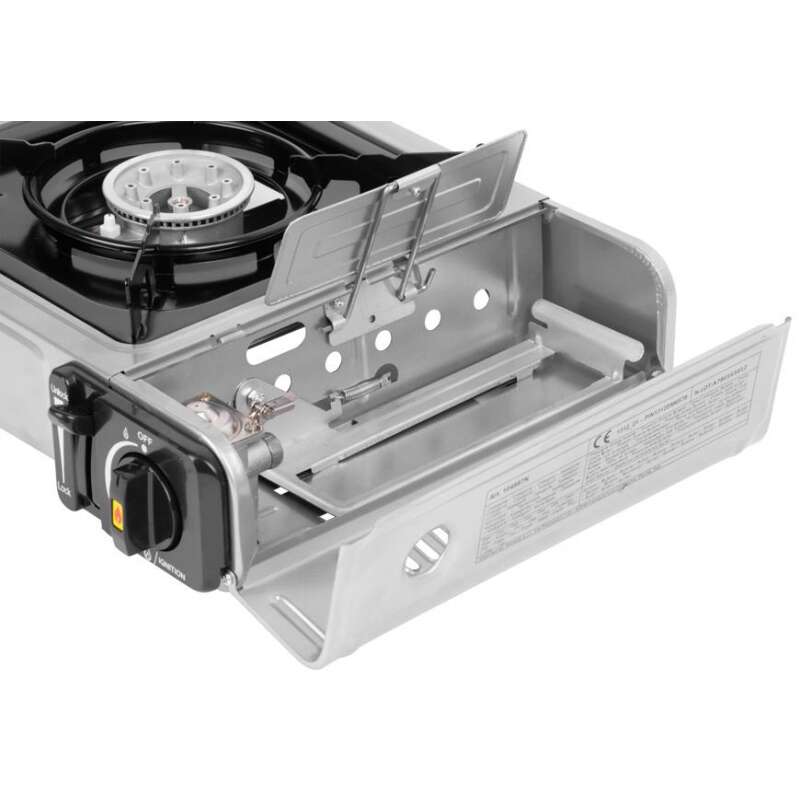 Aragaz smart camping, portabil, 2.06 kW, un arzator, aprindere piezo-electrica, 36x31x9 cm, Kemper