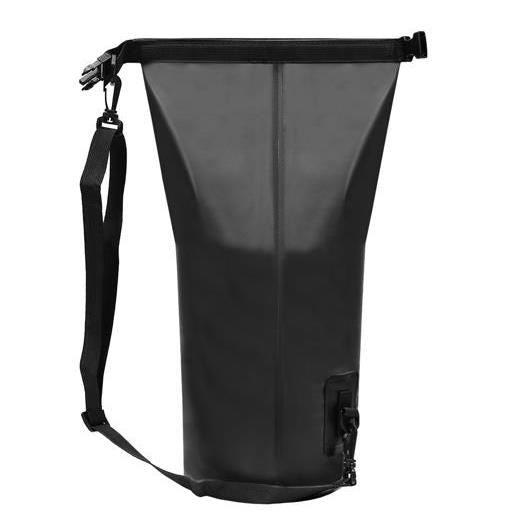 Geanta/rucsac camping, impermeabila, curea umar, PVC, negru, 20 L, 37x55.5 cm, Isotrade