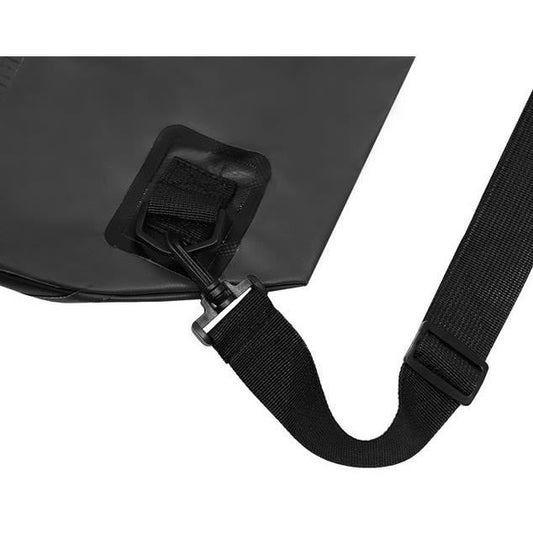 Geanta/rucsac camping, impermeabila, curea umar, PVC, negru, 30 L, 41.5x57 cm, Isotrade