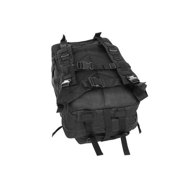 Ghiozdan/rucsac tactic, 5 compartimente, poliester 600D, negru, 38 L, 37x29x55 cm, Isotrade