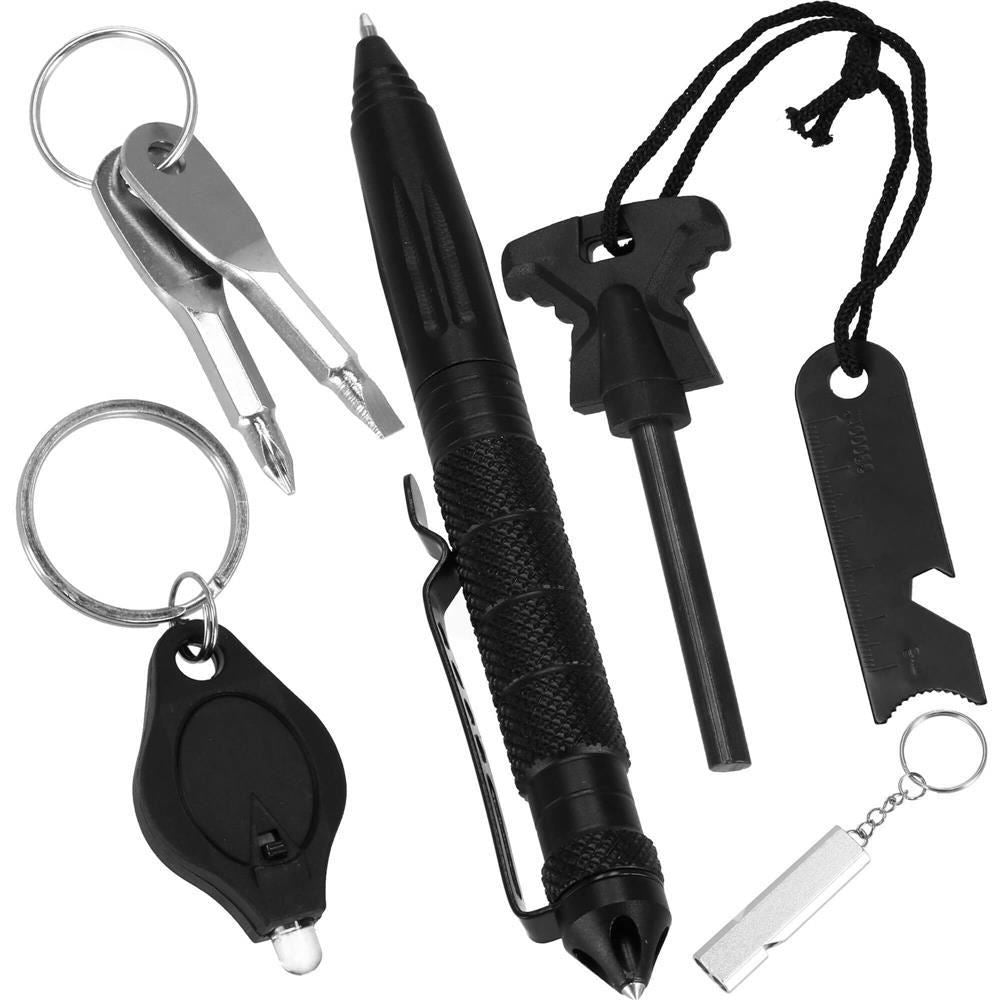 Kit turistic, supravietuire, multifunctional, cu trusa, set 19 piese, 20x11x5 cm, Springos