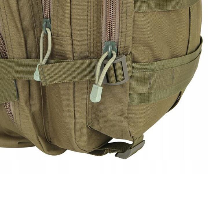 Ghiozdan/rucsac tactic, Trizand, 5 compartimente, poliester 600D, verde, 35 L, 37x29x55 cm