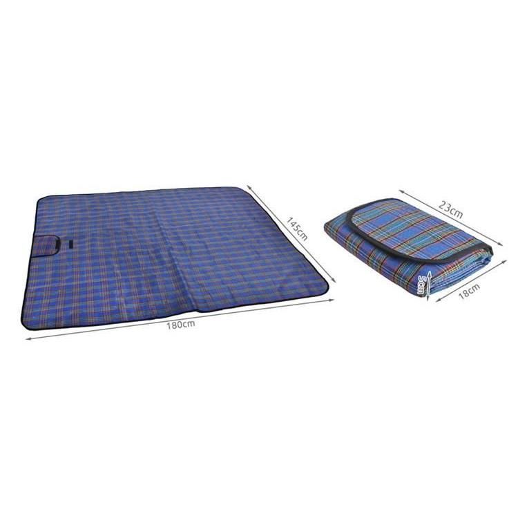 Patura picnic, impermeabila, PPE, model carouri, multicolor, 180x145 cm, Isotrade