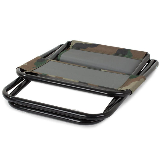 Scaun pliabil pentru camping, gradina, pescuit, Verk Group, model camuflaj, 39x29x59 cm