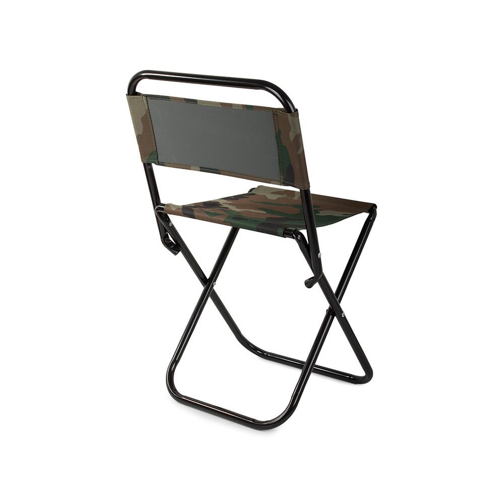 Scaun pliabil pentru camping, gradina, pescuit, Verk Group, model camuflaj, 39x29x59 cm
