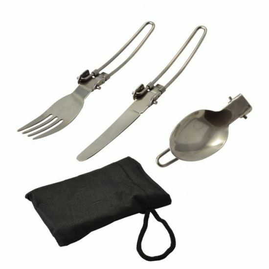 Tacamuri camping, inox, pliabile, set 3 buc, 15.5 cm, Perfect Home