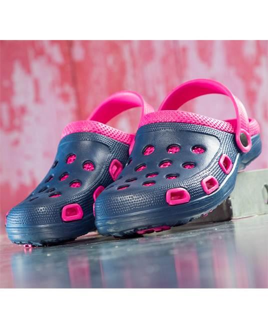 Papuci damă tip Crocs Marine bleumarin/roz - Hai-afara.com I Echipament de trekking, drumeții, cățărări, outdoor