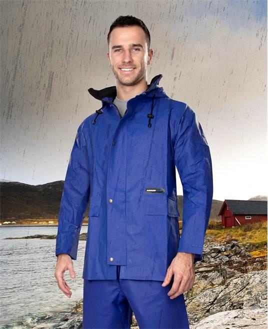 Jachetă ploaie unisex AAQ albastră - Hai-afara.com I Echipament de trekking, drumeții, cățărări, outdoor