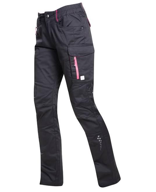 Pantaloni damă Floret negru-roz - Hai-afara.com I Echipament de trekking, drumeții, cățărări, outdoor