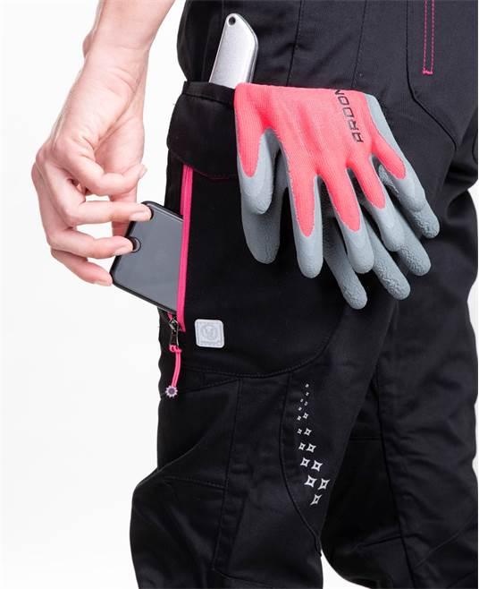 Pantaloni damă Floret negru-roz - Hai-afara.com I Echipament de trekking, drumeții, cățărări, outdoor
