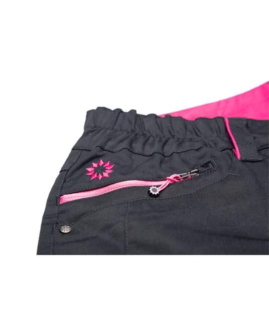 Pantaloni damă Floret negru-roz - Hai-afara.com I Echipament de trekking, drumeții, cățărări, outdoor