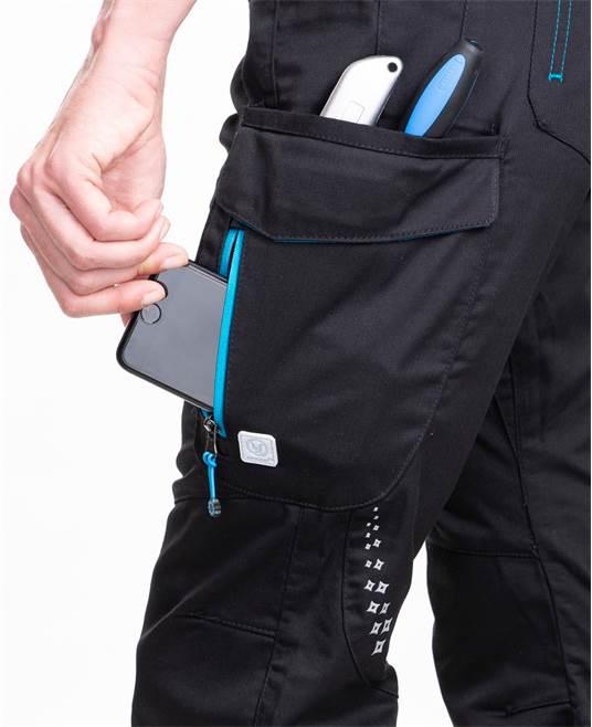 Pantaloni damă Floret negru-bleu - Hai-afara.com I Echipament de trekking, drumeții, cățărări, outdoor