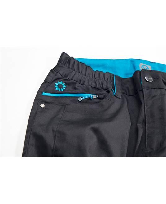 Pantaloni damă Floret negru-bleu - Hai-afara.com I Echipament de trekking, drumeții, cățărări, outdoor