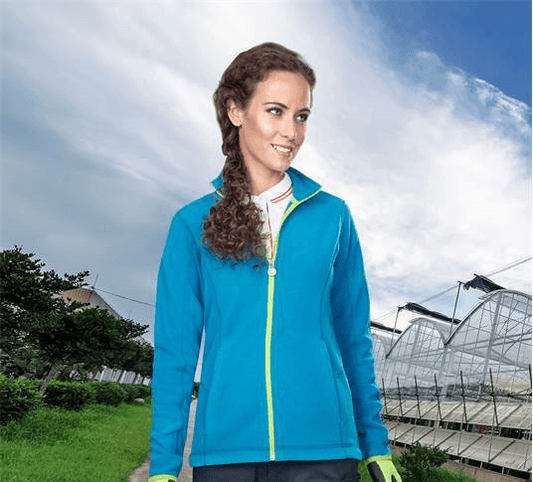 Jachetă damă polar Floret albastru cyan - Hai-afara.com I Echipament de trekking, drumeții, cățărări, outdoor