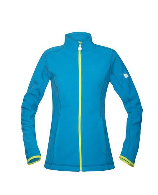 Jachetă damă polar Floret albastru cyan - Hai-afara.com I Echipament de trekking, drumeții, cățărări, outdoor