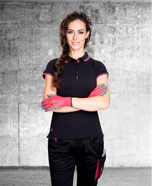 Tricou polo damă Floret negru - Hai-afara.com I Echipament de trekking, drumeții, cățărări, outdoor