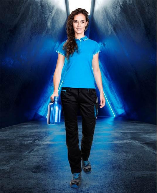 Tricou polo damă Floret albastru - Hai-afara.com I Echipament de trekking, drumeții, cățărări, outdoor