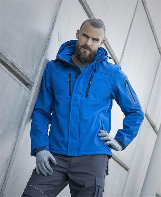 Jachetă bărbați softshell 4Tech albastră - Hai-afara.com I Echipament de trekking, drumeții, cățărări, outdoor