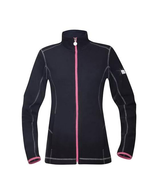 Jachetă fleece damă neagră pentru drumeții
