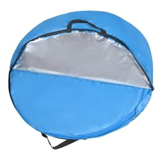 Cort plaja, cu protectie UV, husa, albastru deschis, 220x120x100 cm, Malatec 