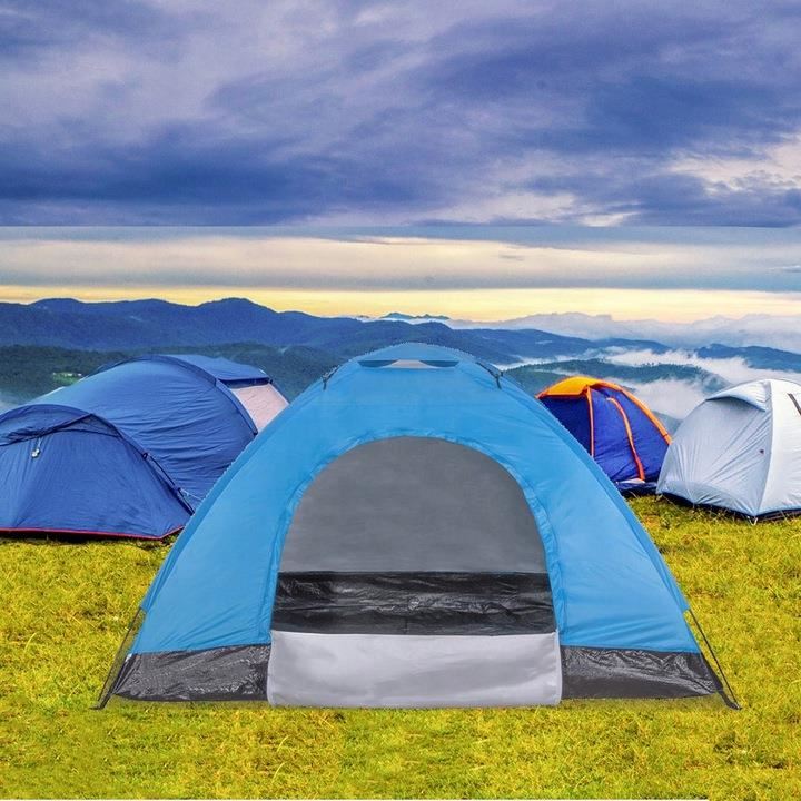 Cort camping, albastru, 200x150x110 cm, Springos