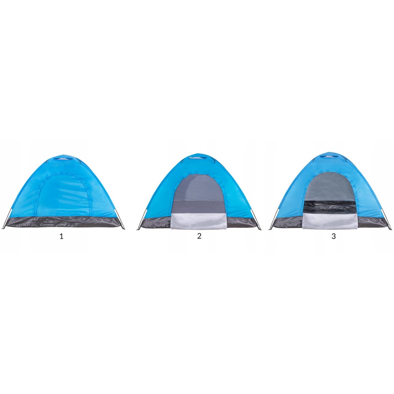 Cort camping, albastru, 200x150x110 cm, Springos
