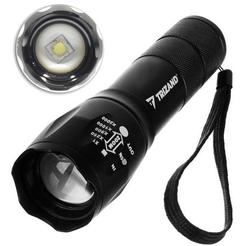 Lanterna aluminiu, LED CREE, Powerbank, zoom, 5 W, USB, Trizand 