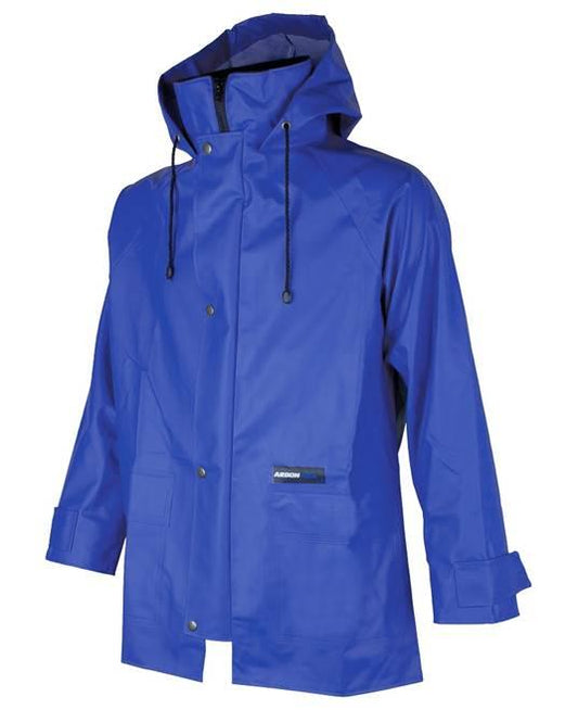Jachetă ploaie unisex AAQ albastră - Hai-afara.com I Echipament de trekking, drumeții, cățărări, outdoor