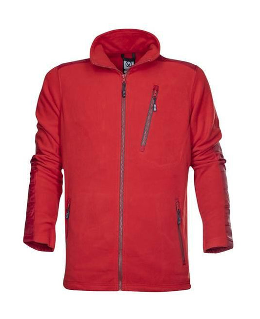 Jachetă unisex fleece 4Tech roșie - Hai-afara.com I Echipament de trekking, drumeții, cățărări, outdoor